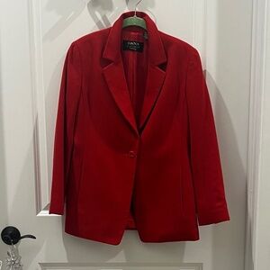 Rich Red Dana Bachman Petite Cashmere Blazer - Size 6